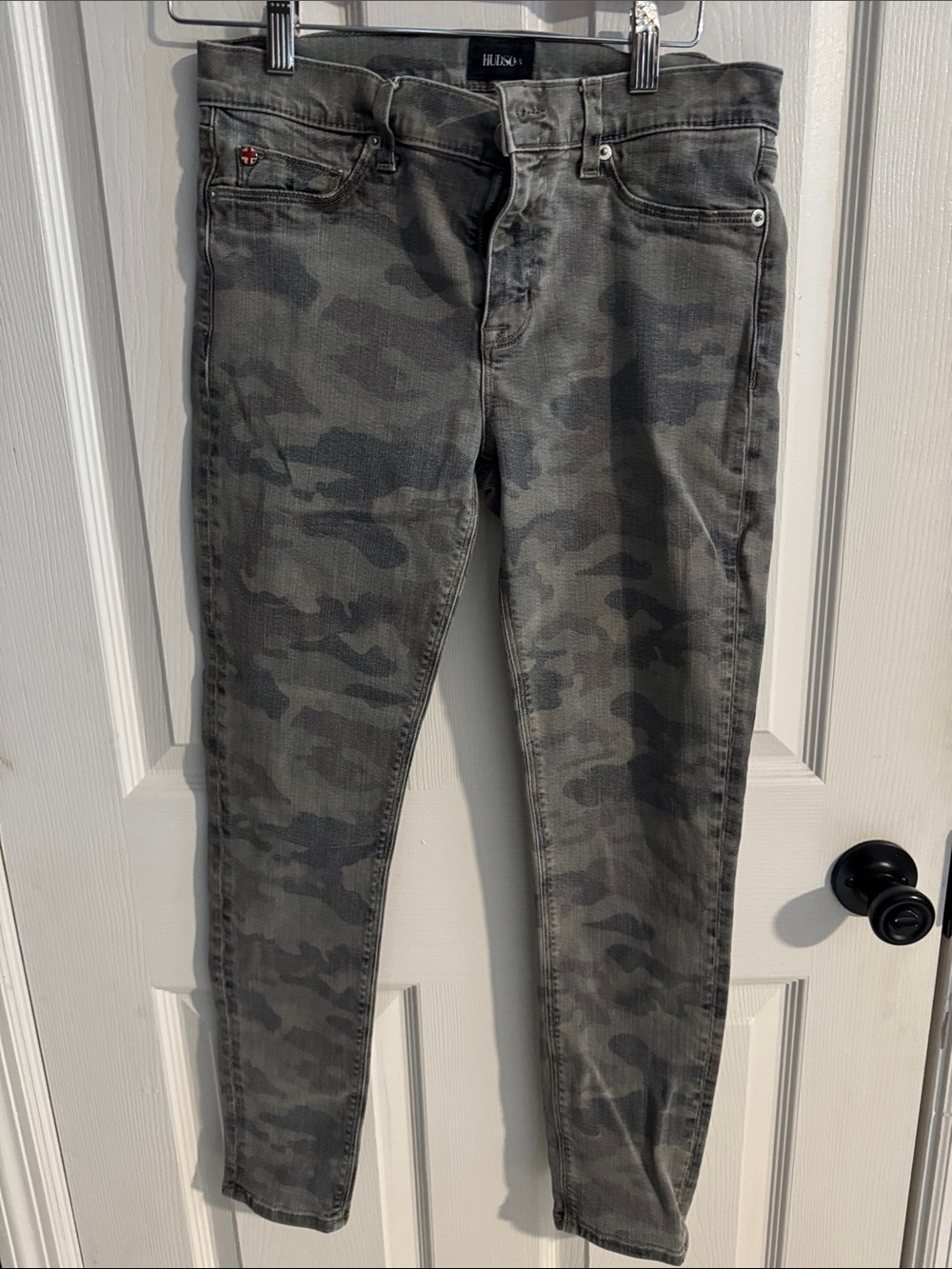Hudson Jeans Gray Camo Skinny Jeans no tag 27x27